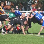 A rugby scrum